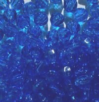 100 8mm Acrylic Faceted Sapphire